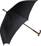 DUA-M&P Walking Stick Adjustable Height Long Umbrella Black