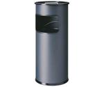 DURABLE Round Bin with Sandpit Ashtray 17 L