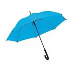 eBuyGB Automatic Windproof with Black Rubber Crook Handle Walking Rain Stick Umbrella, Light Blue, 40″
