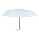 eBuyGB Mini Folding Compact with Pouch, Manual Opening Stick Umbrella, 94 cm, White