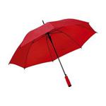 eBuyGB Unisex's Large Golf Wedding Colourful Automatic Brolly Sun Protection with Rain & Wind Resistance Fiberglass Frame Classic Foam Handle-Walking/Photoshoot Stick Umbrella, Red, 37″