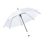 eBuyGB Unisex's Large Golf Wedding Colourful Automatic Brolly Sun Protection with Rain & Wind Resistance Fiberglass Frame Classic Foam Handle-Walking/Photoshoot Stick Umbrella, White, 37″