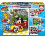 Educa Borrás PROGRESSIVE PUZZLES MICKEY AND THE ROADSTER RACERS 12+16+20+25