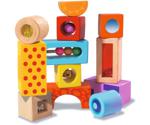 Eichhorn Wooden toy building blocks with sound 12pcs