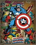 Empire Merchandising Mini Poster 'Marvel Comics Captain America Retro' with Accessories