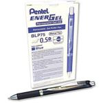 EnerGel Permanent Retractable Rollerball, 0.5mm, Blue Ink, 1 Pack of 12 pens