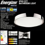 Energizer CCT LED Bathroom Ceiling IP44 Warm Cool Daylight White Light Fitting