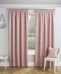 Enhanced Living Gemini Blush, Small Motif, Tape Top Curtain, Thermal, Blockout Curtain (Width - 90″ (229cm) x Drop - 72″ (183cm))