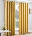 Enhanced Living Vogue Ochre, Lined Eyelet Curtain, Ring Top, Thermal, Blockout Curtain (Width - 90″ (229cm) x Drop - 108″ (274cm))