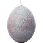 Enigma Supplies 2 Egg Shaped Candles in Sparkly Effect Grey Dove Colour Suitable to fit Glass Containers