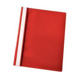 Esselte 56283 Lightweight Plastic Report A4 Flat File Clear Front - Red, Pack of 25