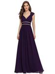 Ever-Pretty Womens Floor Length Sleeveless V-Neck Evening Party Dress 14UK Dark Purple