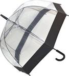 Everyday walking stick style Clear Dome Umbrella with Black band from the Soake collection