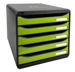 Exacompta Big-Box Plus Desk Drawers - Lime Green/Black