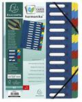 Exacompta Harmonika Multipart File, A4, 24 sections, 425gsm - Blue