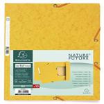 Exacompta - Ref. 55509SE - Pack of 10 elastic folders 3 flaps glossy card 400 gsm A4 - Yellow