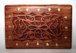 Fantastic Celtic Wooden Treasure Chest Trinket Box