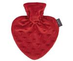 Fashy Heart Hotwater Bottle with Cover Red