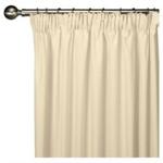 FAUX SILK FULLY LINED IVORY PENCIL PLEAT CURTAINS 44 X 90 LOUNGE BEDROOM DRAPES