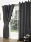 Faux Silk - Slate - Eyelet Curtains - 66x54″/168x137cm