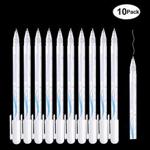 Fine Point White Gel Pen Set, 0.8mm Line Drawing Pen, 10Pcs Archival Ink Sketching Pens with Beautiful Transparent Case for Artists, Drawing Illustration, Black Paper, Painting Rocks, Card Making