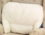 Fleece Back Rest Lumbar Support Aid Armchair Cushion Cream One Size