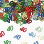 Folat 05315 Party Confetti Number 40-Multi colors, one pack