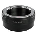 Fotodiox Lens Mount Adapter - Contax/Yashica (CY) SLR Lens to Sony Alpha E-Mount Mirrorless Camera Body