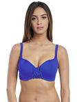 Freya Women's Macramé Sweetheart Padded Underwire Bikini Top, Cobalt, 32DD