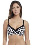 Freya Womens Making Waves Underwire Sweetheart Padded Bikini Top, 34FF, Black