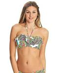 Freya Womens New Wave Underwire Bandeau Bikini Top, 36E, Multi