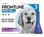 Frontline Spot On Flea & Tick Treatment for Large Dogs (3 Pipettes)