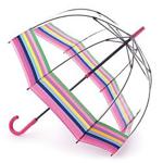 Fulton Birdcage Clear Dome Umbrella - Colour Burst Stripe