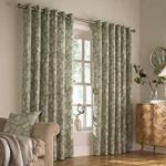 Furn Irwin Ringtop Eyelet Curtains (Pair) -Ready Made-Polycotton-Sage-229cm x 183cm, Cotton, Sage, 229 x 183cm (90″ x 72″ inches)