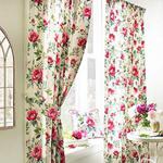 Furn Peony Ringtop Eyelet Curtains (Pair) -Ready Made-Polycotton-Fuchsia-117cm x 183cm, Cotton, 117cm x 183cm (46″ x 72″ inches), Fuchsia