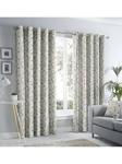 Fusion Aura Lined Eyelet Curtains Ochre