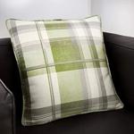 Fusion - Balmoral Check - 100% Cotton Cushion Cover - 43x43 cm in Green