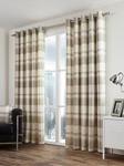 Fusion Balmoral Check Lined Eyelet Curtains Grey width: 117x137cm(46x54inches),width: 117x183cm(46x72inches),width: 168x183cm(66x72inches),width: 168x229cm(66x90inches),width: 229x183cm(90x72inches),width: 229x229cm(90x90inches)