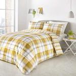 Fusion - Balmoral - Easy Care Duvet Cover Set - Double Bed Size in Ochre