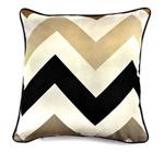 Fusion - Chevron - 100% Cotton Cushion Cover - 43x43 cm in Tan