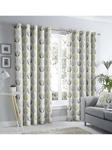 Fusion Delta Lined Eyelet Curtains Natural