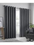 Fusion Strata Dim-Out Eyelet Curtains Blush