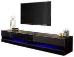 Galicia 180cm LED Wall TV Unit - Black