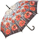 Galleria Art Print Walking Length Umbrella - Poppies