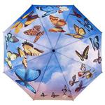 Galleria Auto Folding Umbrella - Swirling Butterflies