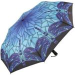 Galleria Auto Open & Close Folding Umbrella - Stained Glass Blue Dragonfly