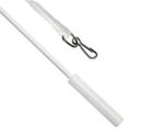 GARDINIA Draw Rod Plastic For Curtains And Drapes, Includes Metal Hooks (2-Pack), White, 75 cm