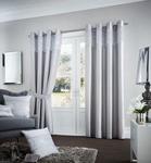 Gaveno Cavailia Luxurious Fully Lined Aviv Room Curtains (66 x 72 Inches), Polyester, Silver