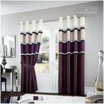 Gaveno Cavailia Luxurious Panama Room Curtains (66 x 72 Inches), Polyester, Aubergine