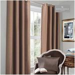 Gaveno Cavailia Luxury Thermal Fully Lined Pair of Eyelet BLACK OUT CURTAINS Oyster 66x54 In